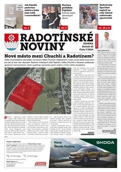 Titulní strana červencového vydání Radotínských novin