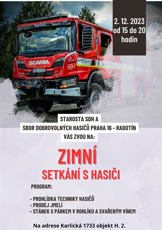 Zimní setkání s hasiči, 2.12.2023