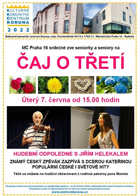 Čaj o třetí, 7.6.2022 Čaj o třetí, 7.6.2022