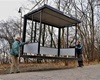 Instalace přístřešku na BUS zastávce Přeštínská, 10.1.2018
